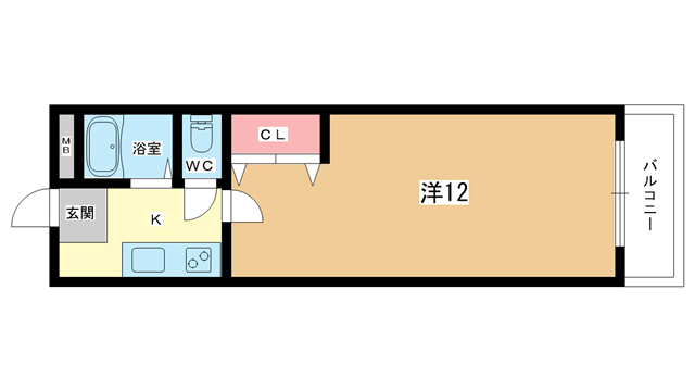 豊中市本町のマンションの間取り