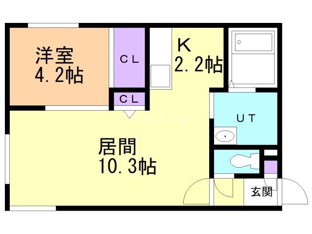 江別市野幌町のマンションの間取り