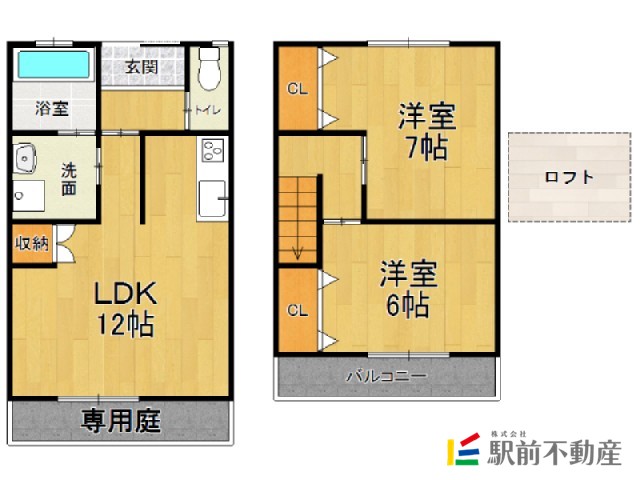 福岡市東区塩浜のアパートの間取り