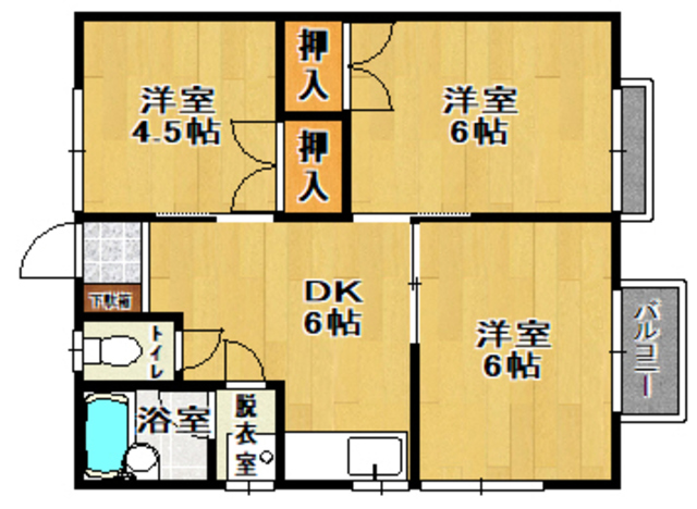 松坂コーポ　Ａの間取り