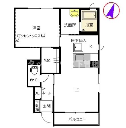 ヴィラシャーメゾン行橋　セストの間取り