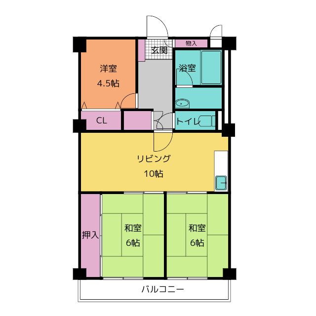 桜山ハイツの間取り