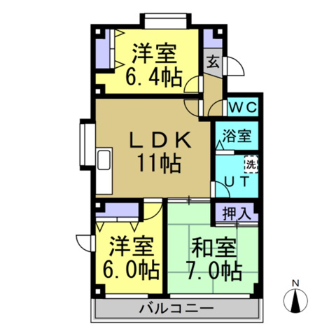 プリミエール藤江Iの間取り