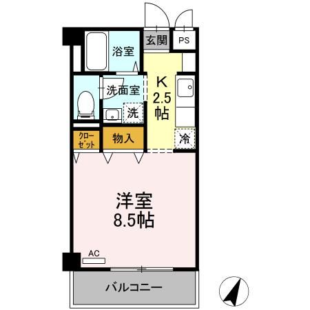 鎌倉市小袋谷のマンションの間取り