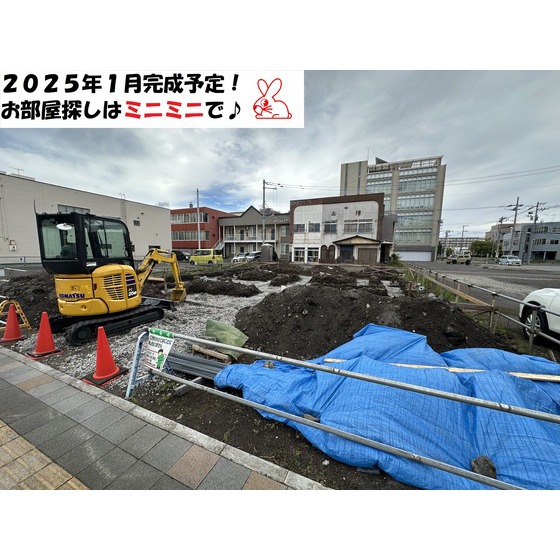 【室蘭市東町のアパートの建物外観】