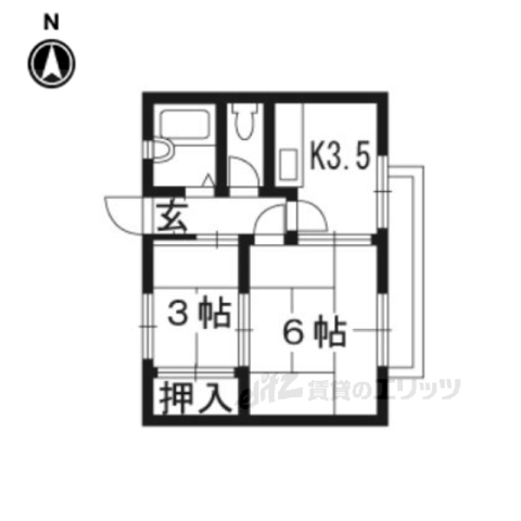 西田ハイツの間取り