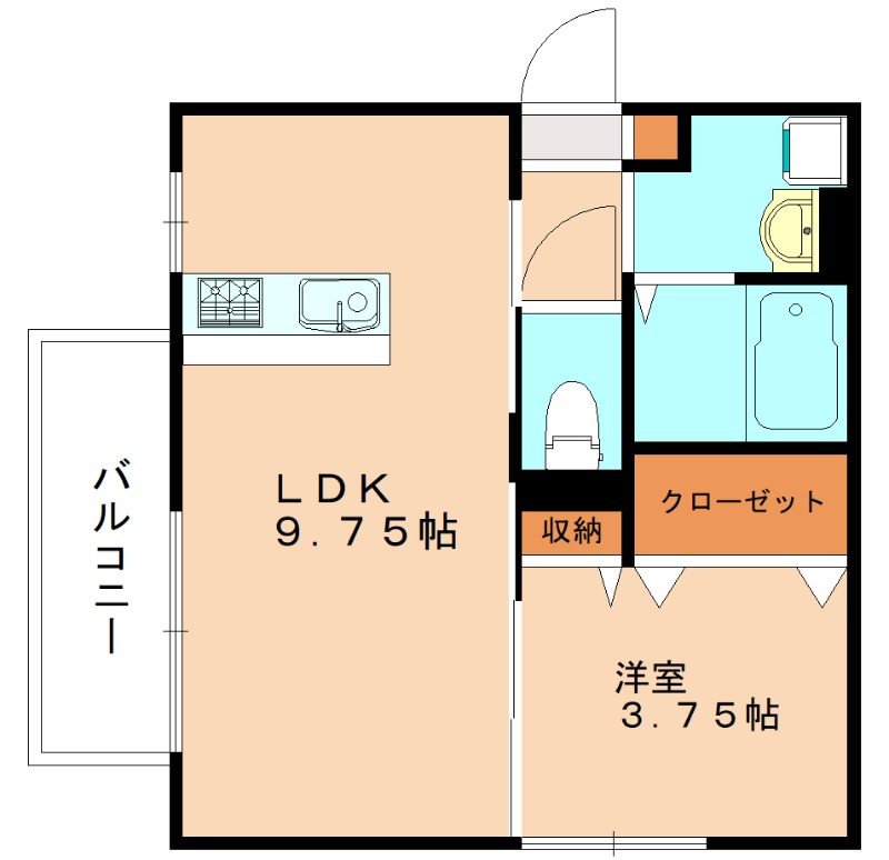 シャトレ若宮 Cの間取り