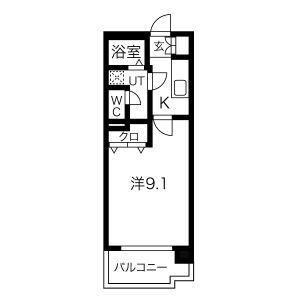 仙台市青葉区川内大工町のマンションの間取り