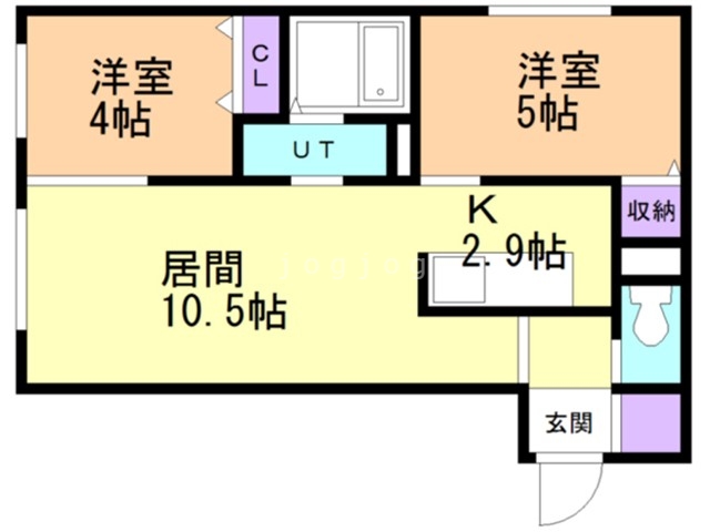 【札幌市白石区栄通のマンションの間取り】