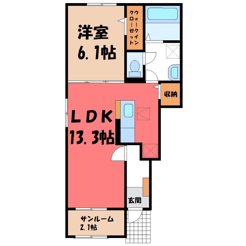 ブリス石原 1の間取り