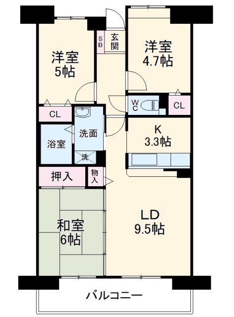 アーバンドエル庄内通の間取り