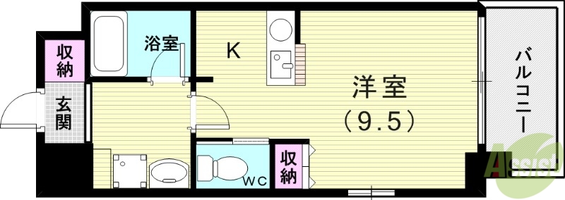 ラ・ウェゾン板宿の間取り