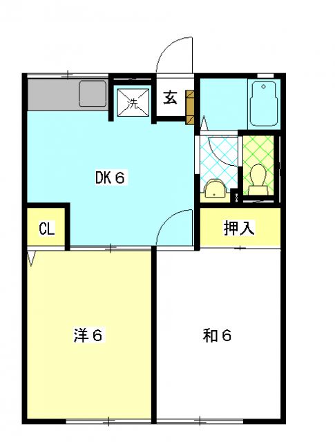 伊東市富戸のアパートの間取り