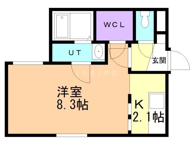 札幌市白石区栄通のマンションの間取り