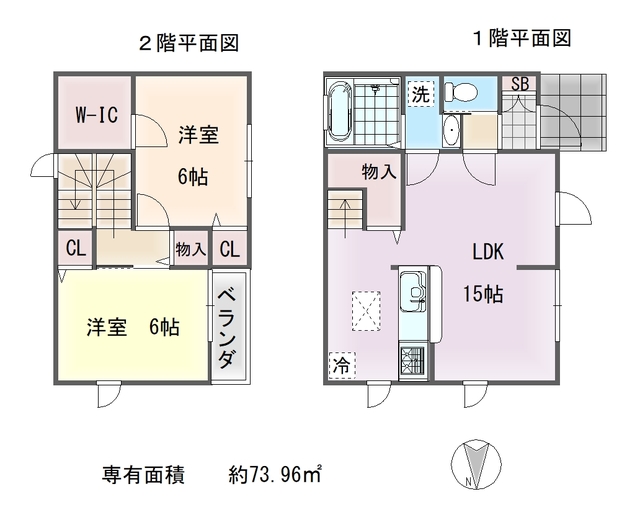 下鴨宮河町テラスハウスの間取り