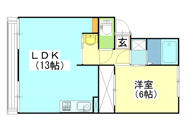 サンライフ泉田　B棟の間取り