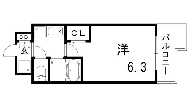 エステムコート新神戸エリタージュの間取り