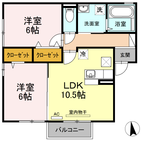 グランメールＫＴの間取り