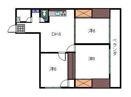 セントラルコーポ兼陽（ＲＨ）の間取り