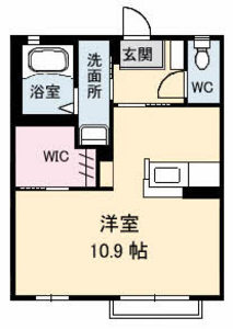 防府市多々良のアパートの間取り