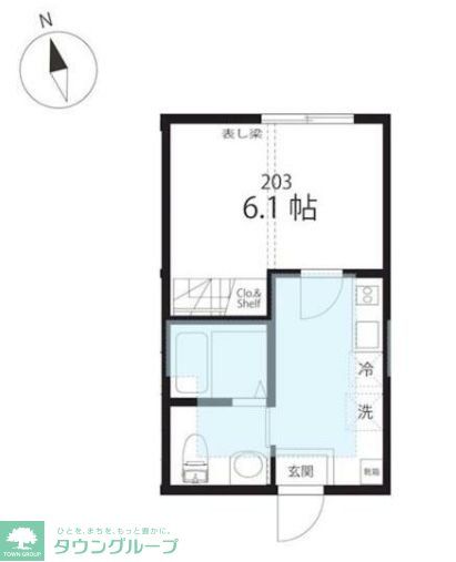 横浜市鶴見区諏訪坂のアパートの間取り