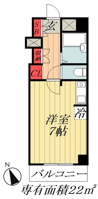 船橋市東船橋のマンションの間取り