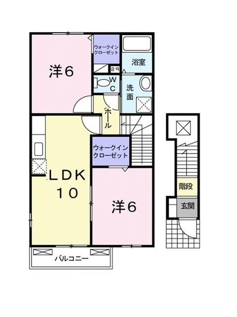 西予市宇和町上松葉のアパートの間取り