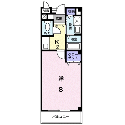 米原市下多良のアパートの間取り