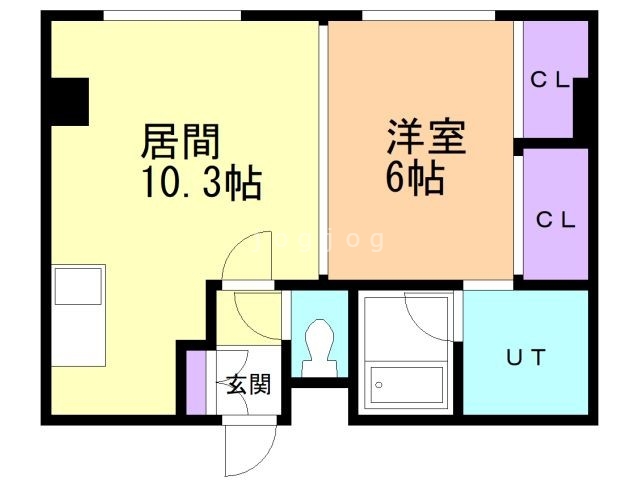 札幌市北区北三十七条西のマンションの間取り