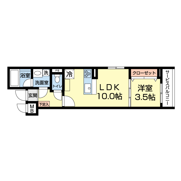 ＳＴＡＮＤＺ四条西洞院の間取り