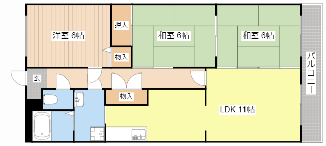 びわこマンションの間取り