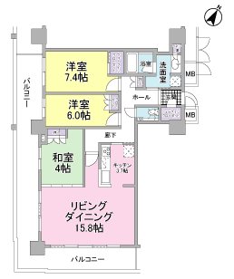 マークス・アネシスタワー東静岡の間取り