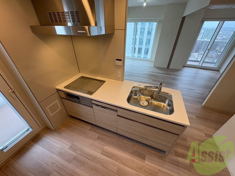 キッチン　清潔感がありお洒落なキッチンになっていました！