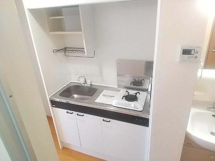 キッチン　1口ガスキッチンです。