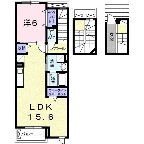 ＪＲ東海道本線 草津駅 徒歩26分 3階建 築11年の間取り写真