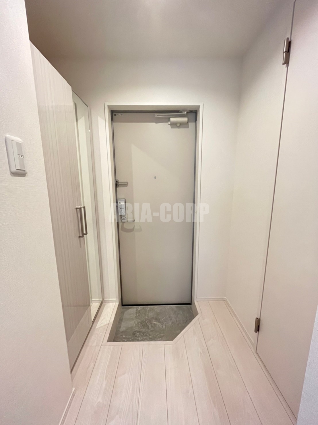 玄関　大型シューズBOX搭載です！嬉しい全身姿見付き♪