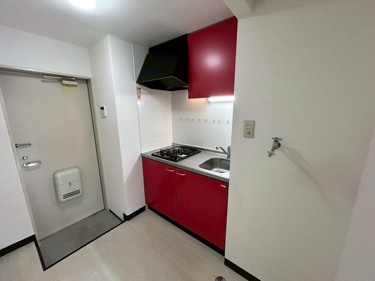 キッチン　2口コンロ付きのキッチンです