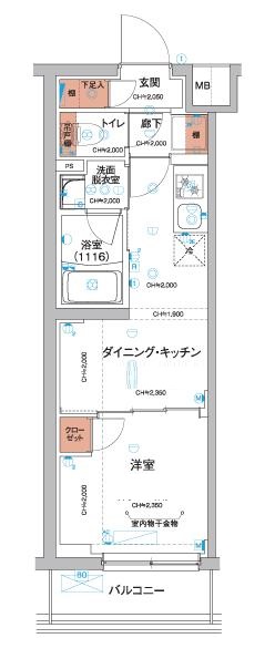 東京モノレール 天空橋駅 徒歩6分 4階建 築3年の間取り写真