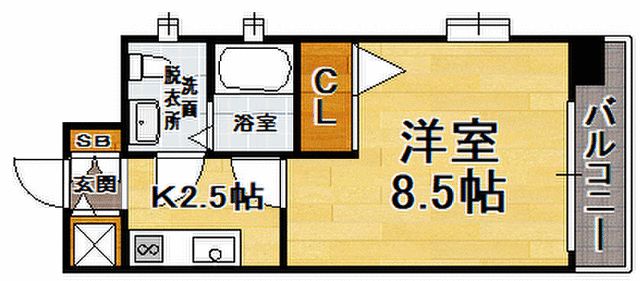 ピュアドームベイサイド博多の間取り写真