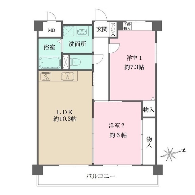 フレグランス・芦屋の間取り写真