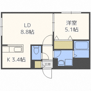 カーサフォレスト西町の間取り写真