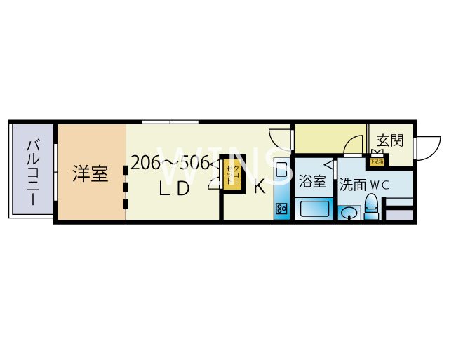 地下鉄空港線 西新駅 徒歩10分 5階建 築5年の間取り写真