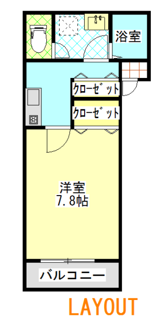 アドニスコートAの間取り