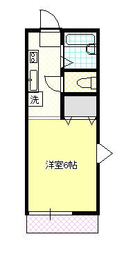 静岡市駿河区大谷のアパートの間取り