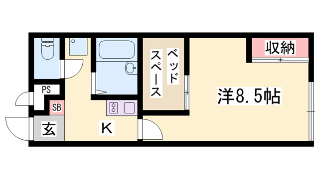 レオパレス上の段の間取り