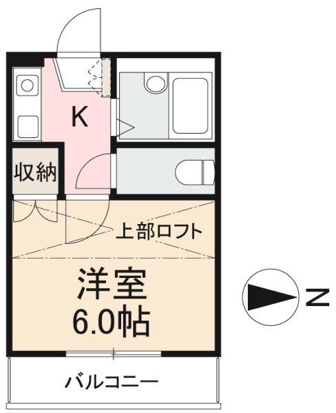 高松市新北町のアパートの間取り