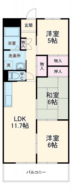 ライフステージ川間の間取り