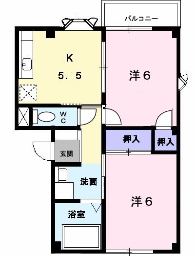 新潟県新潟市西区上新栄町５（アパート）の賃貸物件の間取り