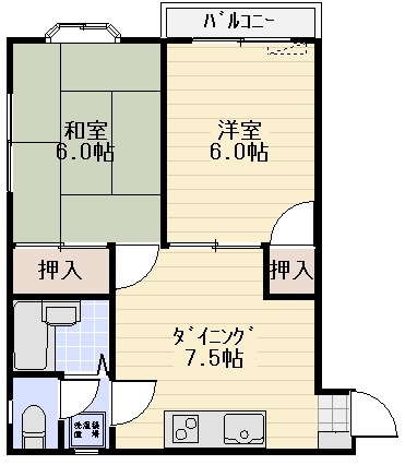 梅田ハイツの間取り