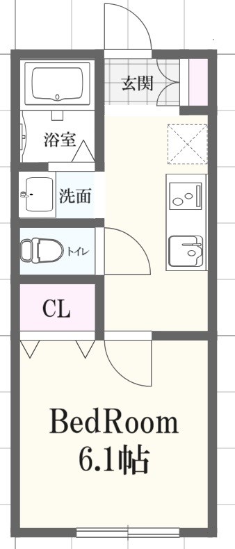 【姫路市飯田のアパートの間取り】